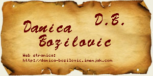 Danica Božilović vizit kartica